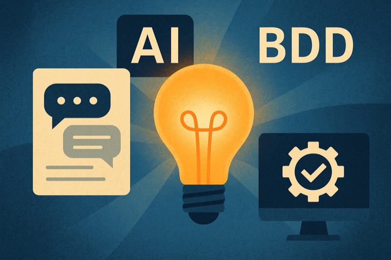 AI, BDD, and Chat Transcripts workflow diagram