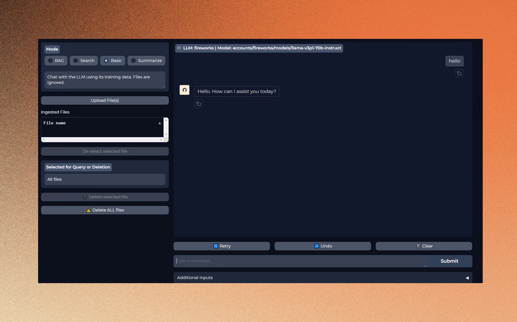 PrivateGPT interface screenshot